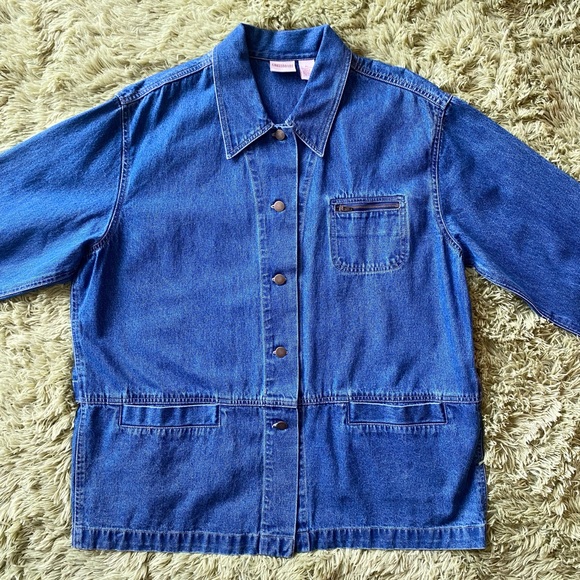 Vintage Uycycled Crossroads Denim Jacket W/ Custom Nirvana Embroidered Patch - Picture 5 of 16